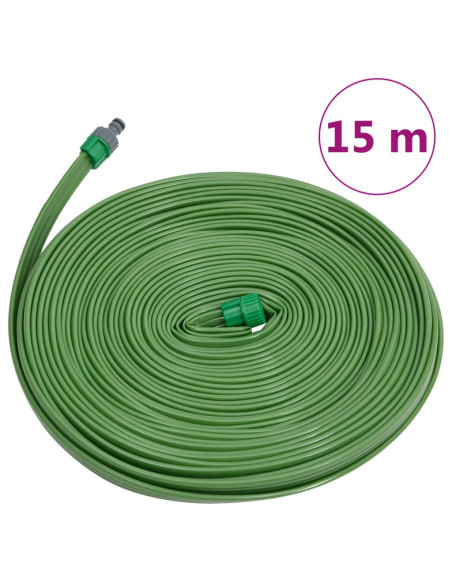 Tubo di Irrigazione 3 Tubi Verde 15 m PVC