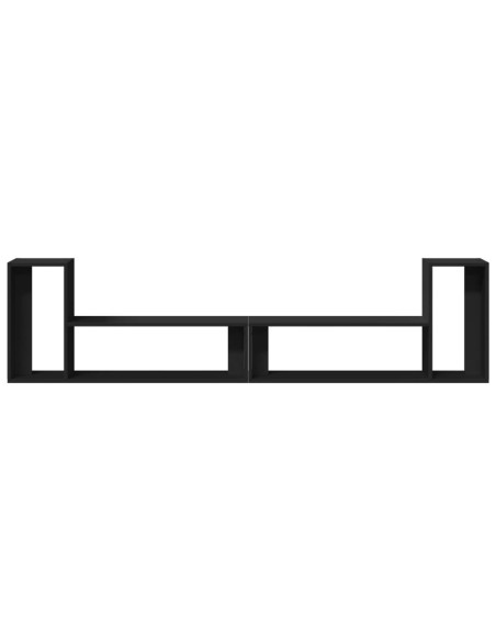 Mobili Porta TV 2 pz Neri 100x30x50 cm in Legno Multistrato