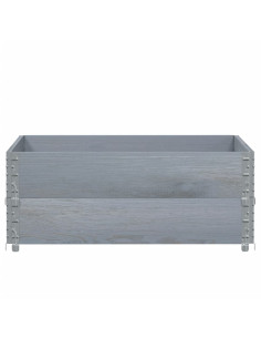 Fioriera da Giardino Grigia 100x100 cm Legno Massello di Pino
