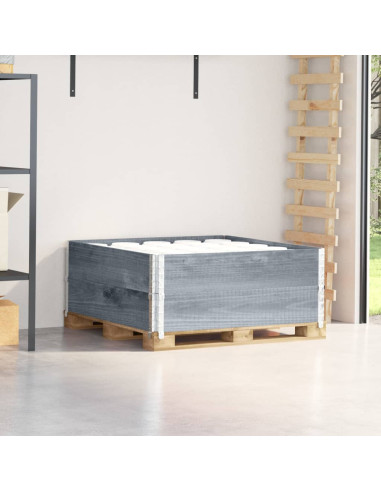 Paretali per Pallet 2pz Grigi 100x100cm Legno Massello di Pino