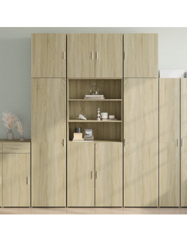 Credenza Rovere Sonoma 80x42,5x249 cm in Legno Multistrato
