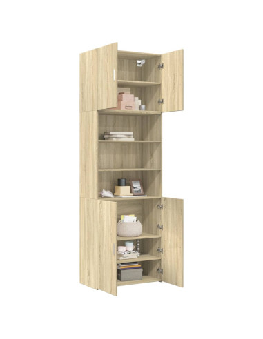 Credenza Rovere Sonoma 80x42,5x249 cm in Legno Multistrato