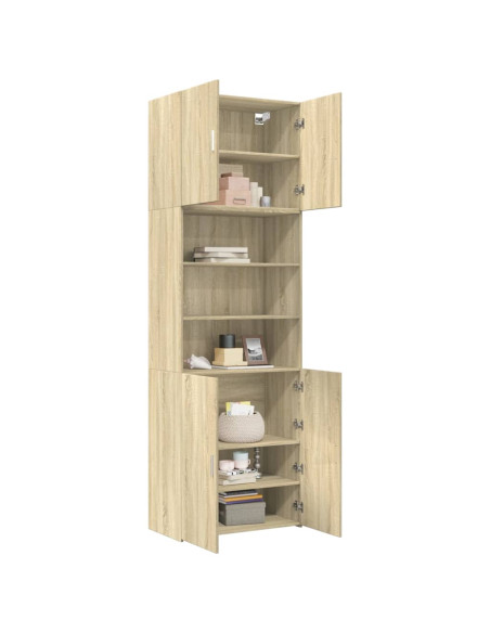 Credenza Rovere Sonoma 80x42,5x249 cm in Legno Multistrato