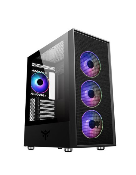 CASE ITEK M.TOWER "VERTIBRA H210" GAMING  2*USB3, 4*12cm fan ARGB, Trasp Wind, -  ITGCAVH210