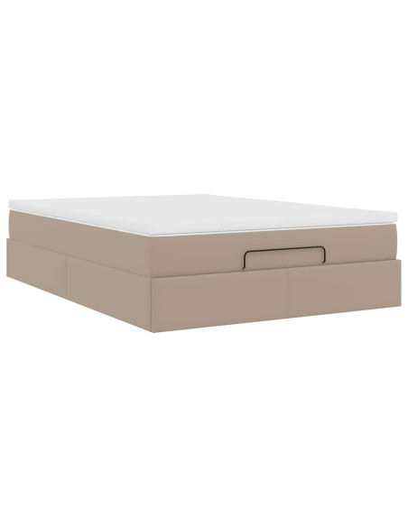 Struttura Letto Pouf con Materasso 140x200 cm Similpelle