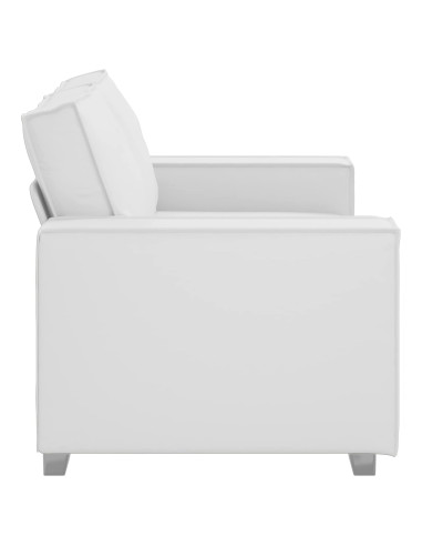 Divano Bianco 160 x 80 x 84 cm Tessuto