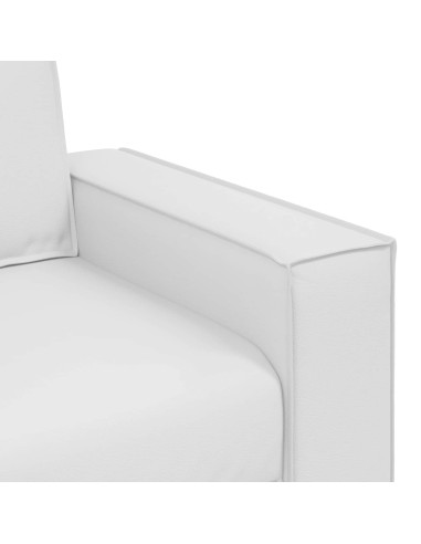 Divano Bianco 160 x 80 x 84 cm Tessuto