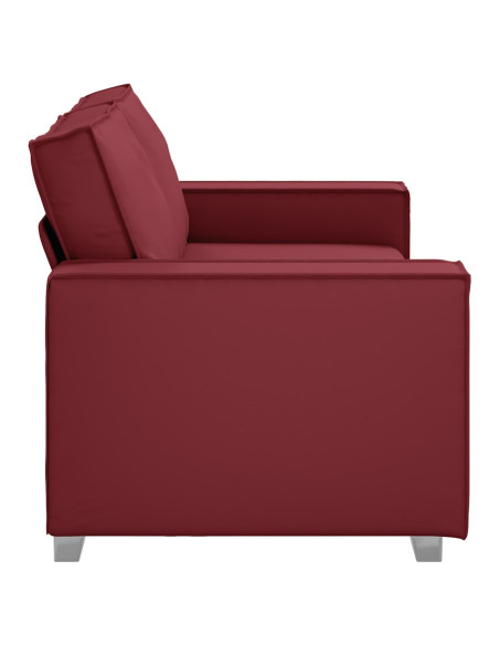 Divano Rosso Vino 180 x 80 x 84 cm Tessuto