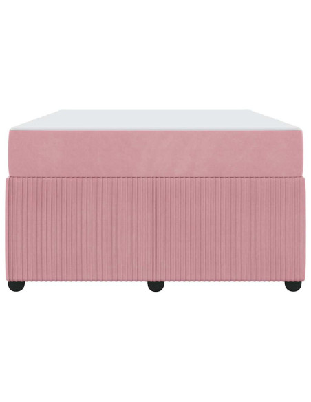 Struttura del letto con materasso Rosa 120 x 200 cm Tessuto