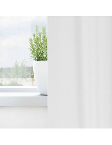 Tende Blackout con Anelli 2 pcs Bianco brillante 140 x 140 cm