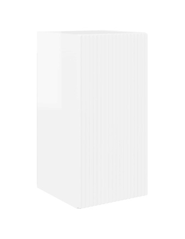 Set di Mobiletto da TV a Parete 4 pcs Bianco Lucido