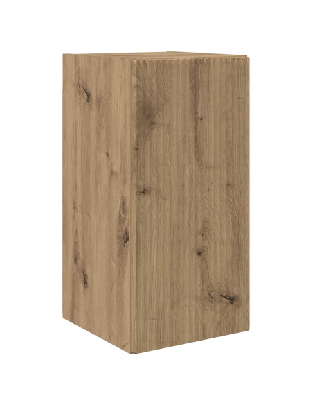 Set di Mobiletto da TV a Parete 4 pcs Rovere artigianale