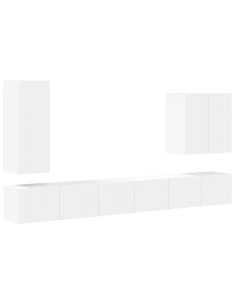 Montaggio a parete 6 pcs Bianco 2