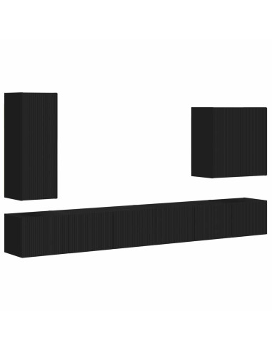 Montaggio a parete 6 pcs Nero