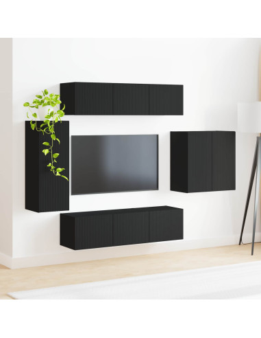 Montaggio a parete 6 pcs Nero