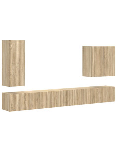 Montaggio a parete 6 pcs Rovere Sonoma 2