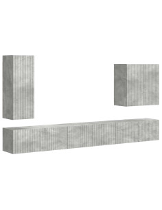 Montaggio a parete 6 pcs Grigio cemento 2