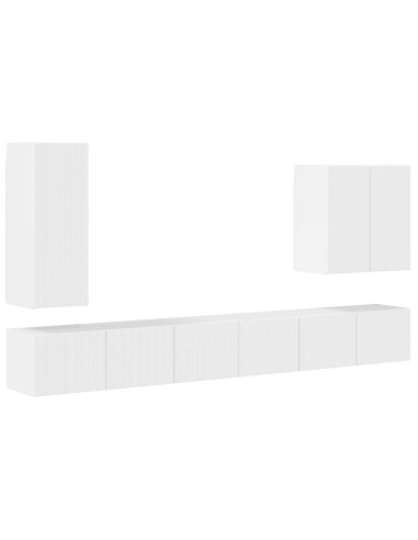 Montaggio a parete 6 pcs Bianco Lucido