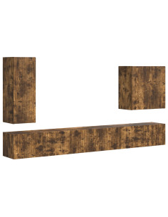 Montaggio a parete 6 pcs Rovere fumé 2