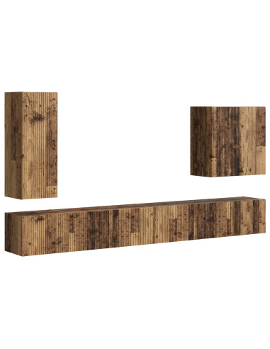 Montaggio a parete 6 pcs Legno vecchio