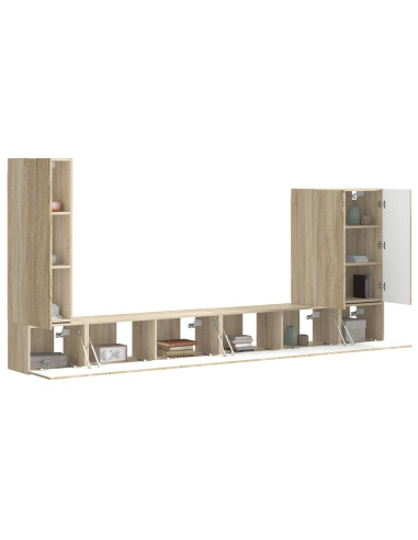 Montaggio a parete 6 pcs Rovere Sonoma