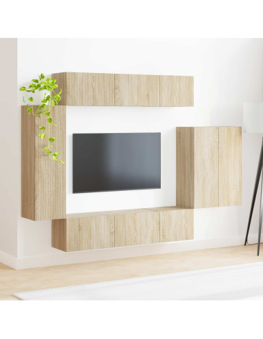 Montaggio a parete 6 pcs Rovere Sonoma