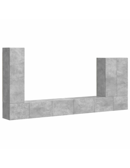 Montaggio a parete 6 pcs Grigio cemento