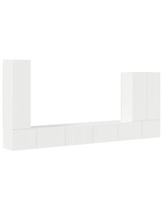 Montaggio a parete 6 pcs Bianco Lucido 2