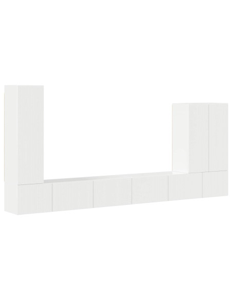 Montaggio a parete 6 pcs Bianco Lucido