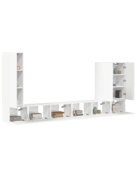 Montaggio a parete 6 pcs Bianco Lucido