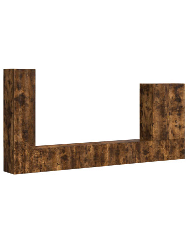 Montaggio a parete 6 pcs Rovere fumé