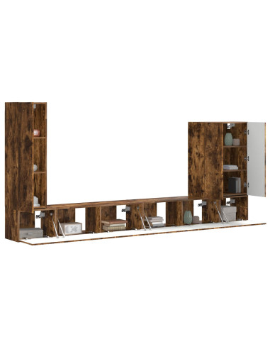 Montaggio a parete 6 pcs Rovere fumé