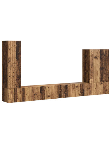 Montaggio a parete 6 pcs Legno vecchio