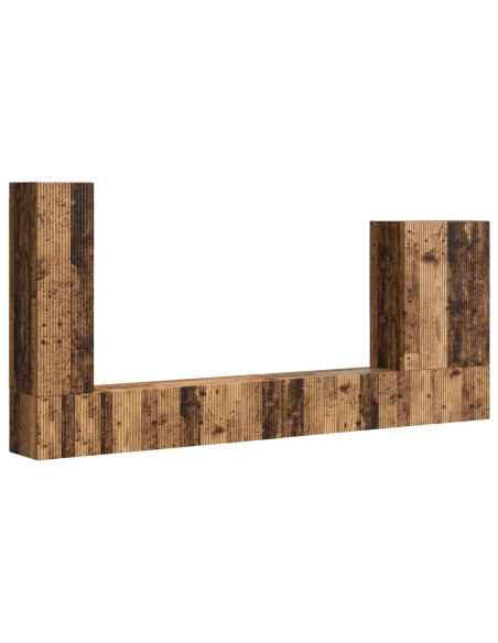 Montaggio a parete 6 pcs Legno vecchio