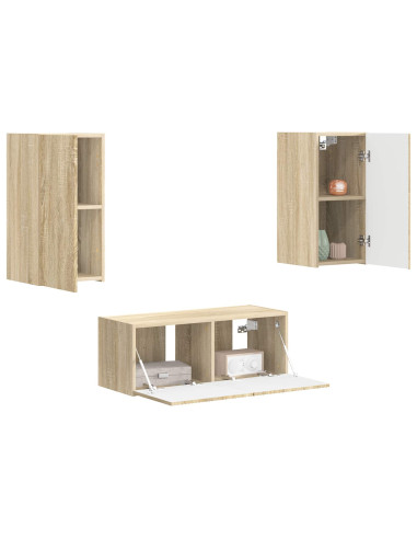 Set mobile TV 2 pcs Rovere Sonoma Legno multistrato