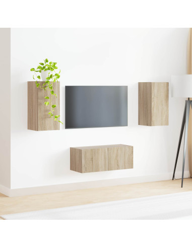 Set mobile TV 2 pcs Rovere Sonoma Legno multistrato