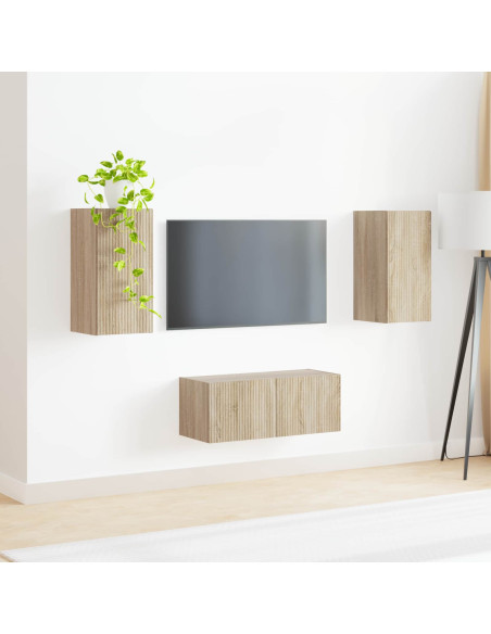 Set mobile TV 2 pcs Rovere Sonoma Legno multistrato