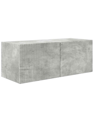 Set mobile TV 2 pcs Grigio cemento Legno multistrato