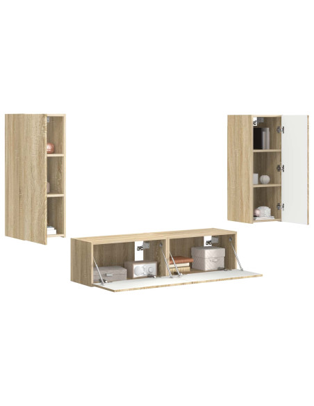 Set mobile TV 2 pcs Rovere Sonoma Legno multistrato
