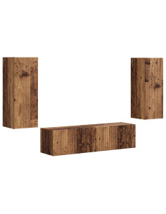 Set mobile TV 2 pcs Legno vecchio Legno multistrato 2