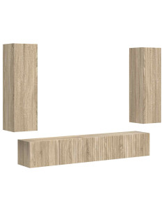 Set mobile TV 3 pcs Rovere Sonoma Legno multistrato 2