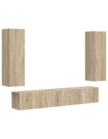 Set mobile TV 3 pcs Rovere Sonoma Legno multistrato