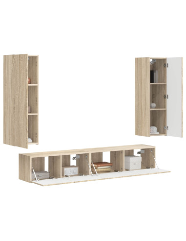 Set mobile TV 3 pcs Rovere Sonoma Legno multistrato