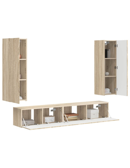 Set mobile TV 3 pcs Rovere Sonoma Legno multistrato