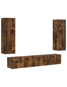 Set mobile TV 3 pcs Rovere fumé Legno multistrato 2