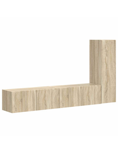 Set mobile TV 3 pcs Rovere Sonoma Legno multistrato