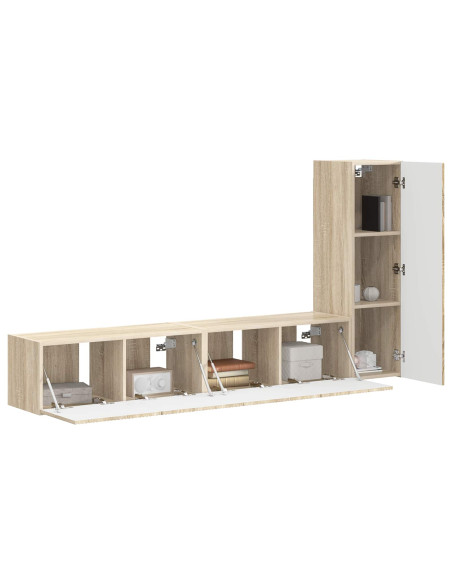 Set mobile TV 3 pcs Rovere Sonoma Legno multistrato