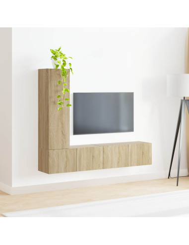 Set mobile TV 3 pcs Rovere Sonoma Legno multistrato