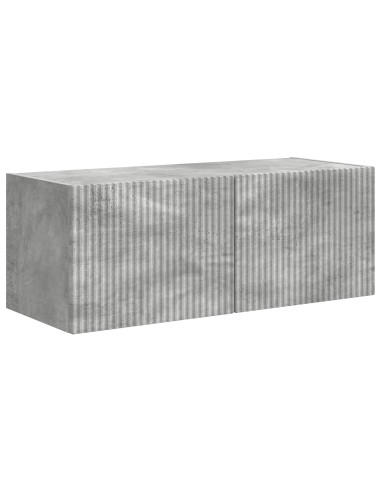 Set mobile TV 3 pcs Grigio cemento Legno multistrato