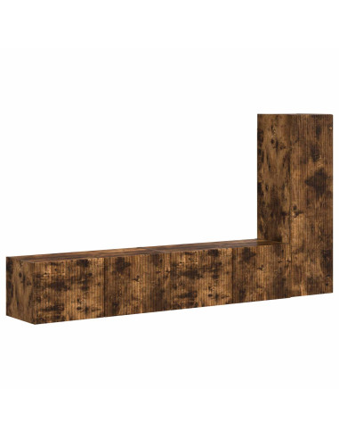 Set mobile TV 3 pcs Rovere fumé Legno multistrato